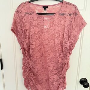 Torrid Dusty Rose Lace Blouse